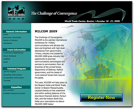 MILCOM 2009 homepage