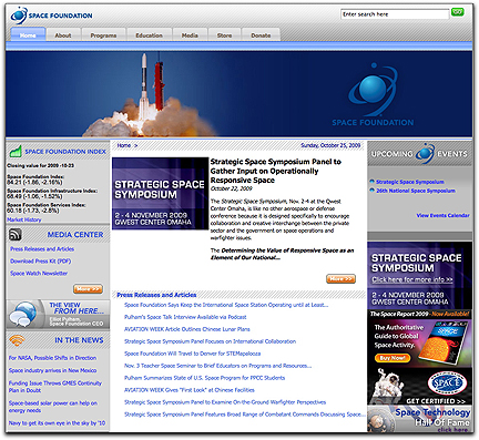 Space Foundation homepage