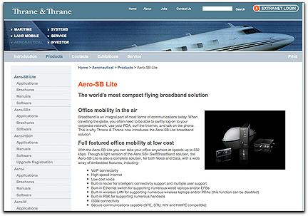 Thrane & Thrane Aero-SB Lilte page