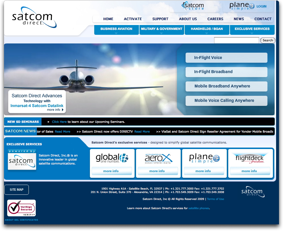 Satcom direct homepage