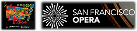 The Bigger Picture + SF Opera logos