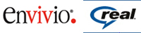 Envivio + Real Networks logos