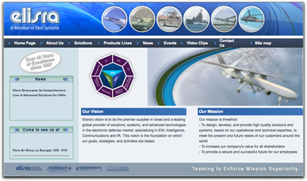 Elisra homepage