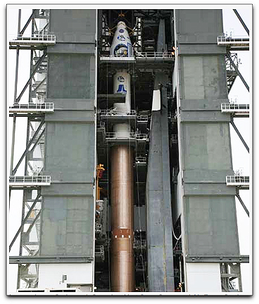 LRO + LCROSS on launch pad