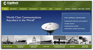 CapRock Communications homepage banner