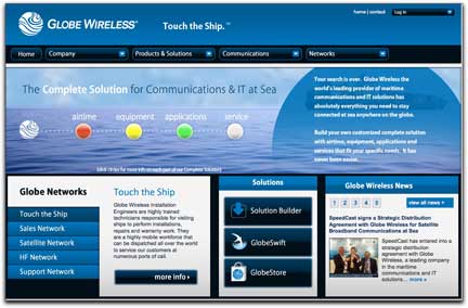 Globe Wireless homepage