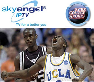 Sky Angel logo + CBS College Sports
