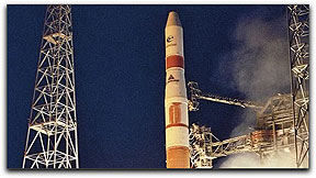 ATK GEM rocket engine firing