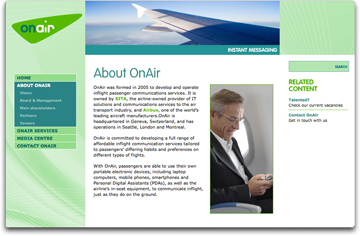 OnAir homepage