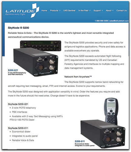 Latitude Sky S200 page