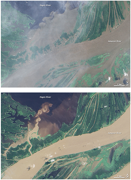 Manaus, Brazil, flooding (NASA, EO-1)