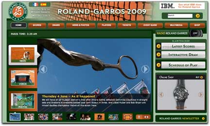 Roland-Garros 2009 homepage