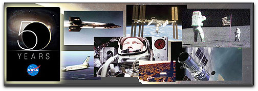 NASA 50 Year Anniversary banner