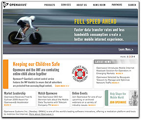 Openwave homepage