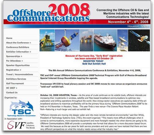 Offshore Comm 208 reg info page