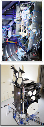Milstar satellite being built