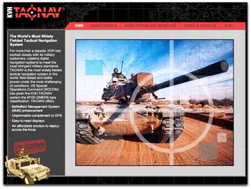 KVH TACNAV homepage