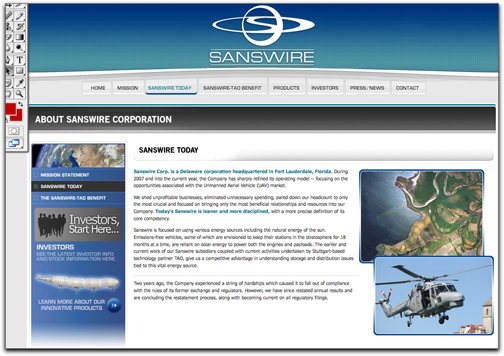Sanswire Corporation homepage