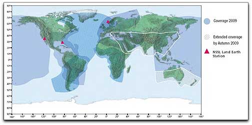 NSSL's T11 satellite footprint