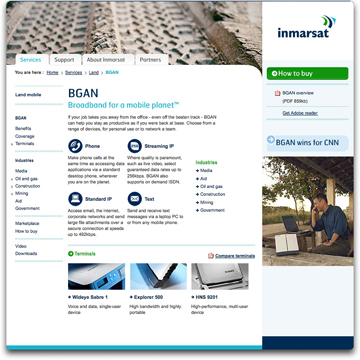 Inmarsat BGAN page
