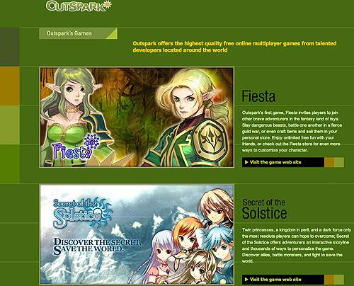 Outspark game page