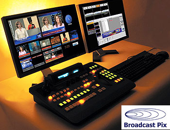 Broadcast Pix logo + switcher