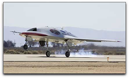 Boeing's X-45A touchdown