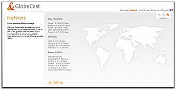 GlobeCast Network homepage