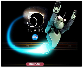 NASA 50 Years homepage