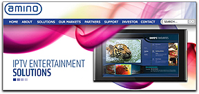 Amino Communications homepage banner