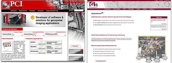 PCI + TGIS Tech homepages