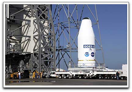 GOES-O transported to launch pad