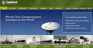 CapRock homepage banner