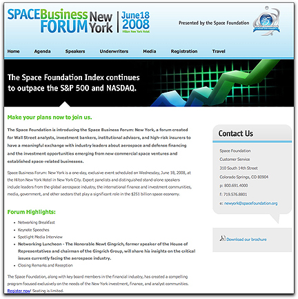 Space Biz Forum NY homepage