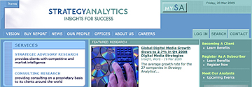 Strategy Analytics digital media growth rate report