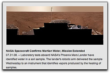NASA Confirms water