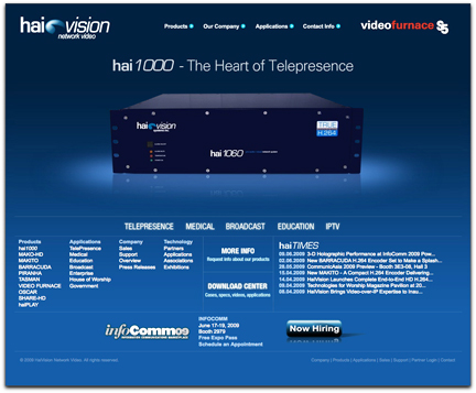 HaiVision homepage