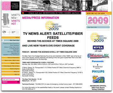 Times Square Alliance homepage
