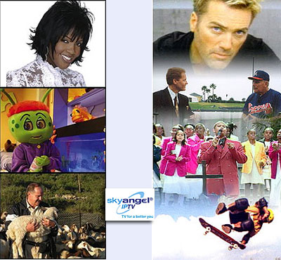 Sky Angel logo + programs