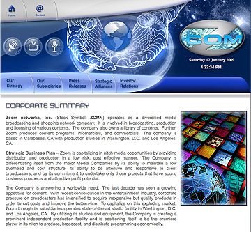Zcom Networks homepage