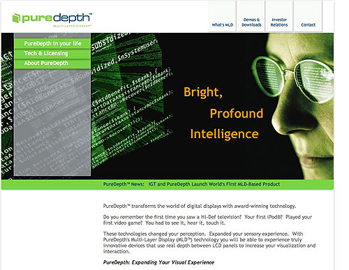 PureDepth home page