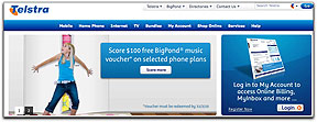 Telstra homepage banner