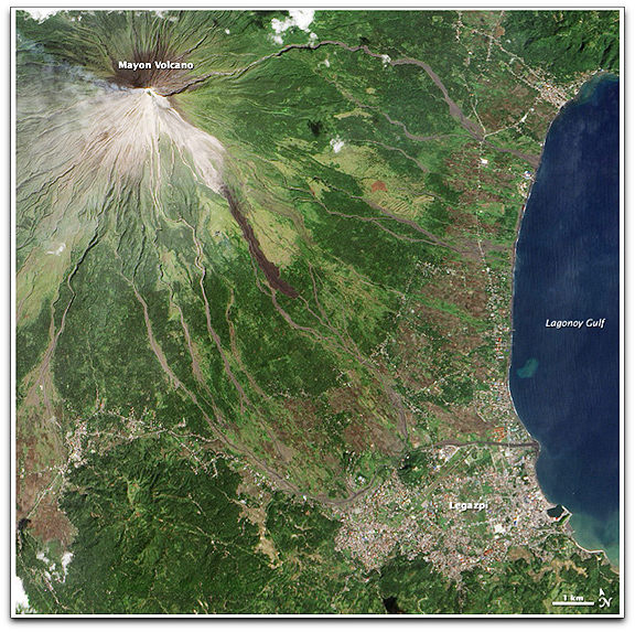 Mayon Volcano (NASA EO-1)