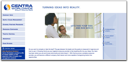 Centra Worldwide homepage