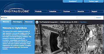 DigitalGlobe homepage banner