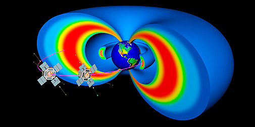 Twin RBSP sats and Van Allen belt image