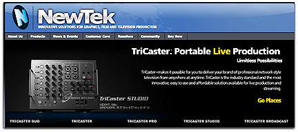NewTek Tricaster page