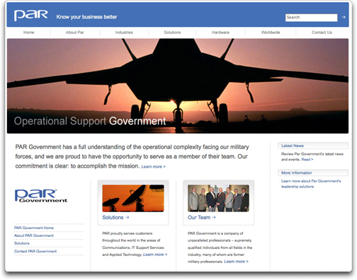 PAR Technologies homepage