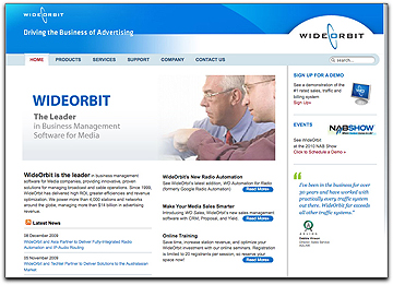 WideOrbit homepage