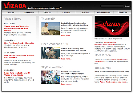 Vizada homepage (0709)